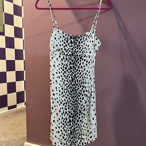 Bershka Slip Dress with Animal Print